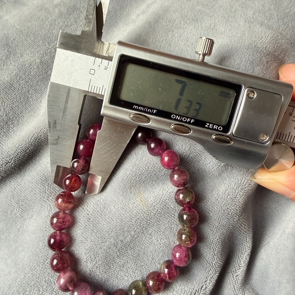 Natural Deep red Tourmaline Bracelet - Picture 3 of 3